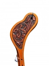 Correia de Espora Boots Horse Caramelo em Couro Floral