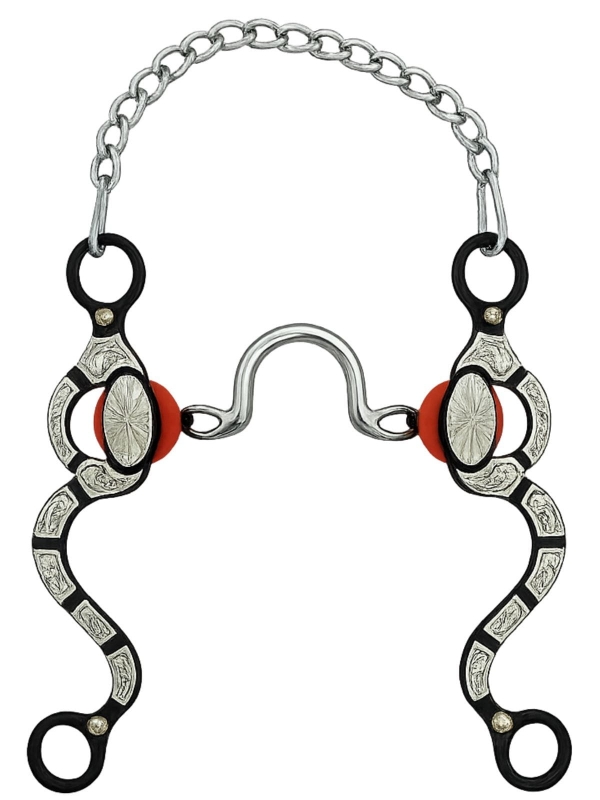Freio tommy bles de corrente de Inox Trabalhado para Cavalos