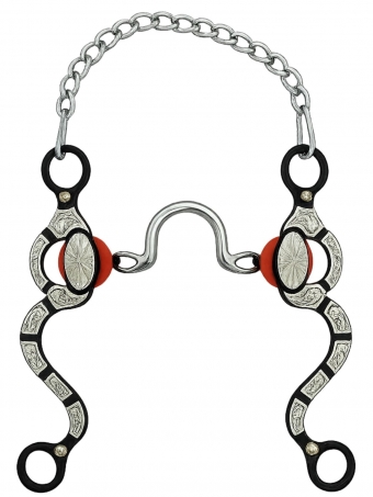 Freio tommy bles de corrente de Inox Trabalhado para Cavalos