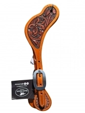 Correia de Espora Boots Horse Caramelo em Couro Floral